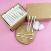 Eco-friendly cowhide Paper Box Cleaning Cotton Swabs 200pcs