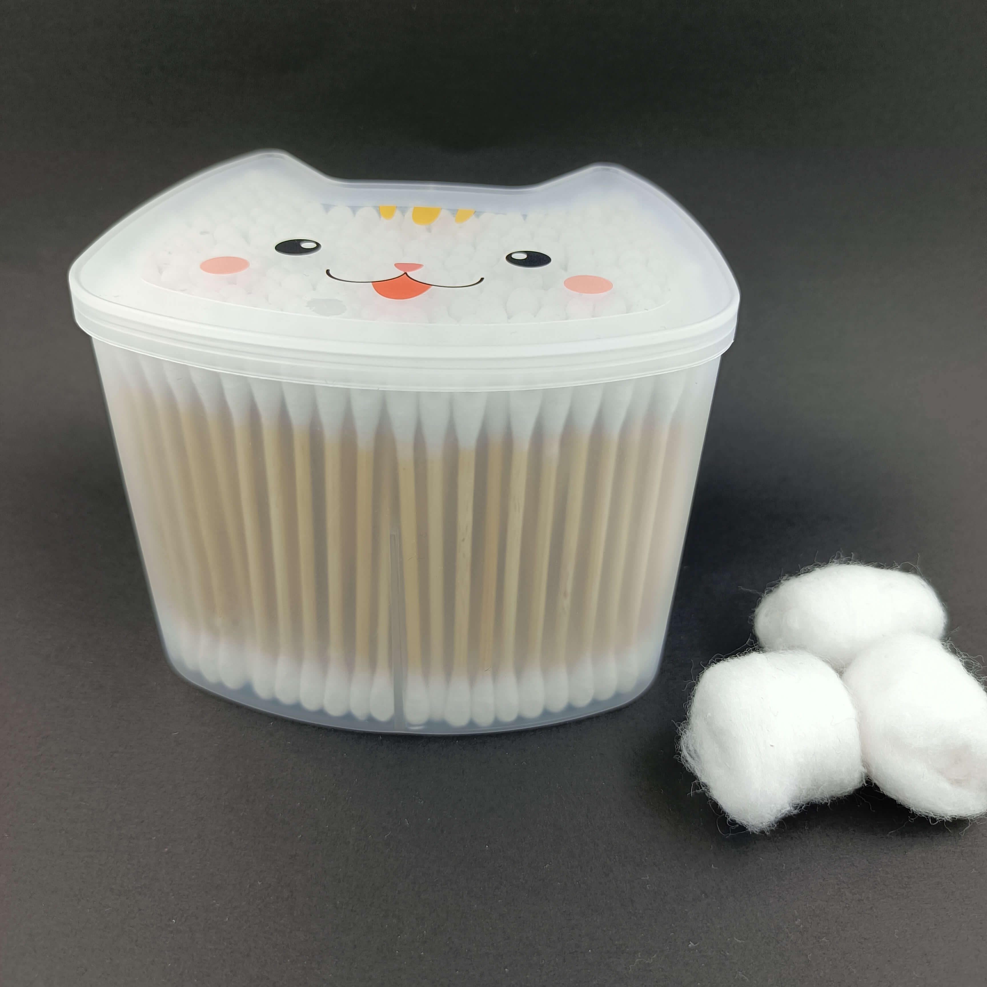 Cute cat type box Environmental Cleaning Cotton Swabs 300 pieces