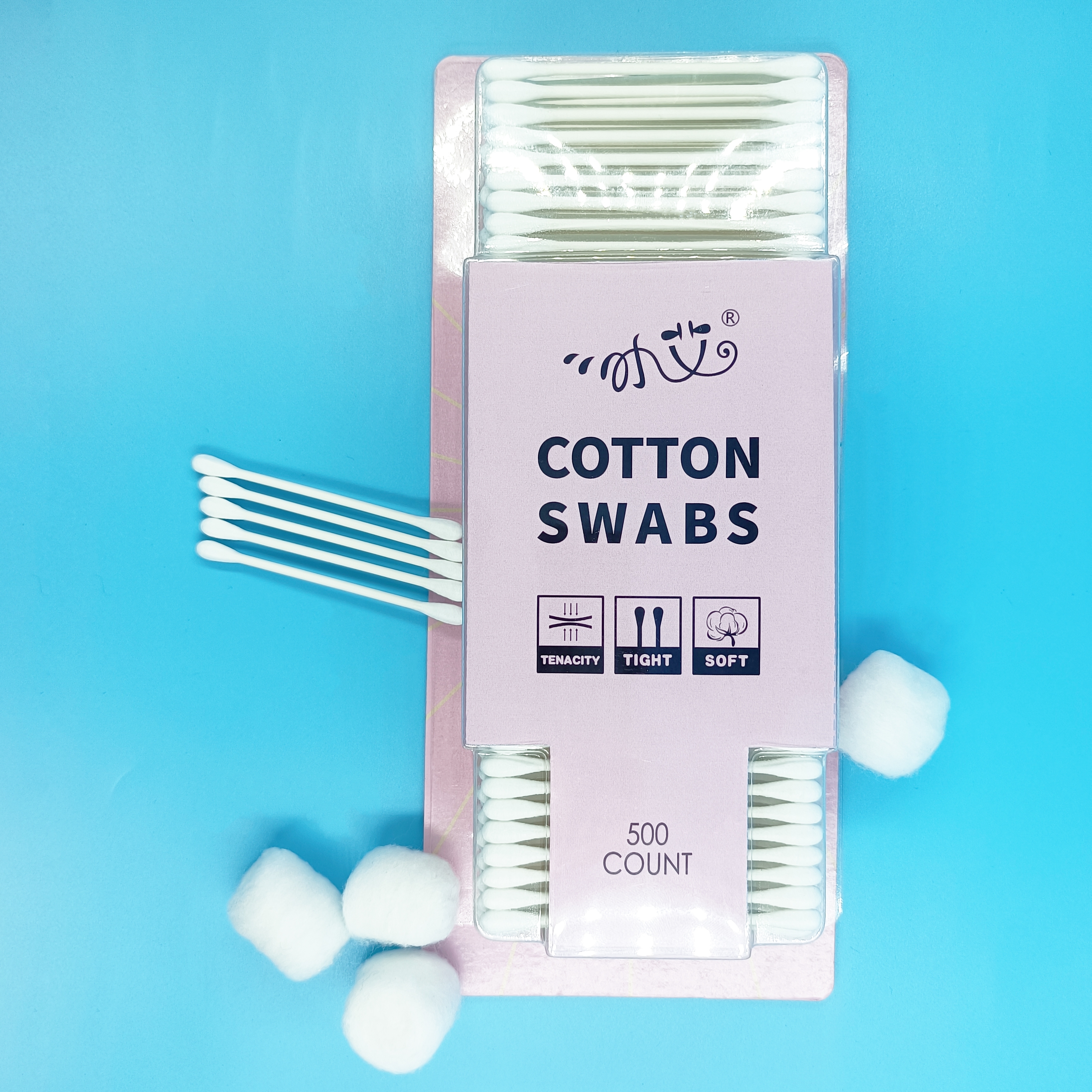 Daily clean blister boxes,paper sticks and cotton swabs 500 PCS 