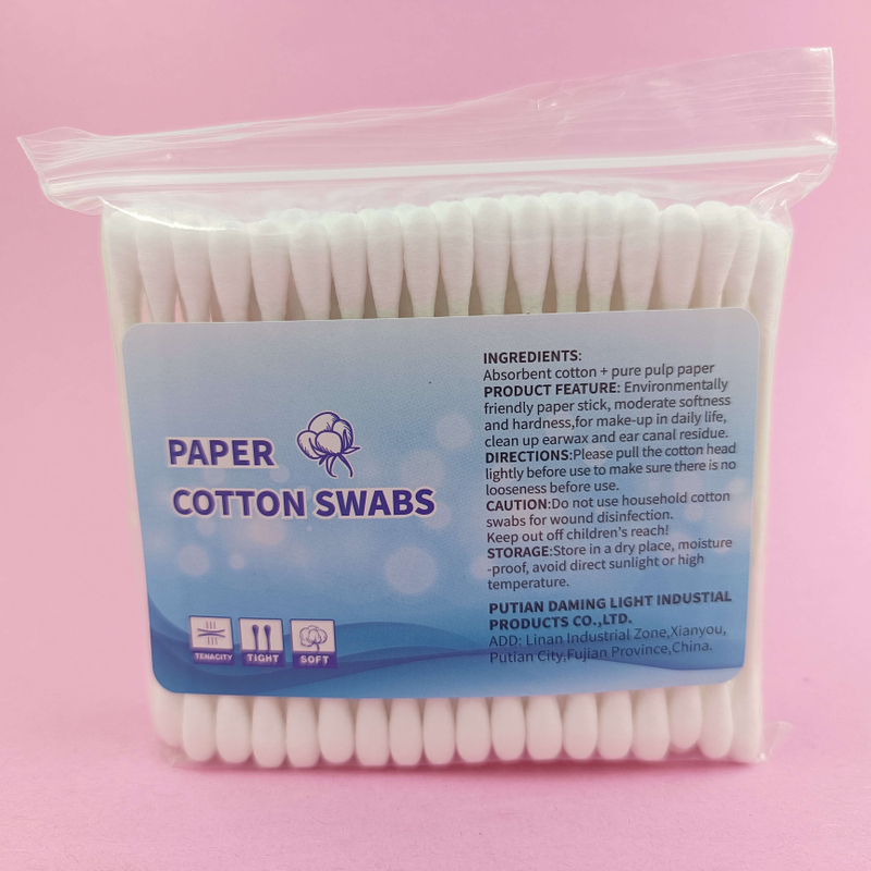 Cotton Buds with PE bags Bathroom 100 Pieces