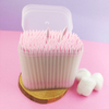 Frosted square box of colored cotton swabs 200 piece