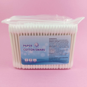 Clear Bag Daily Cleaning Cotton Swabs 300 pieces