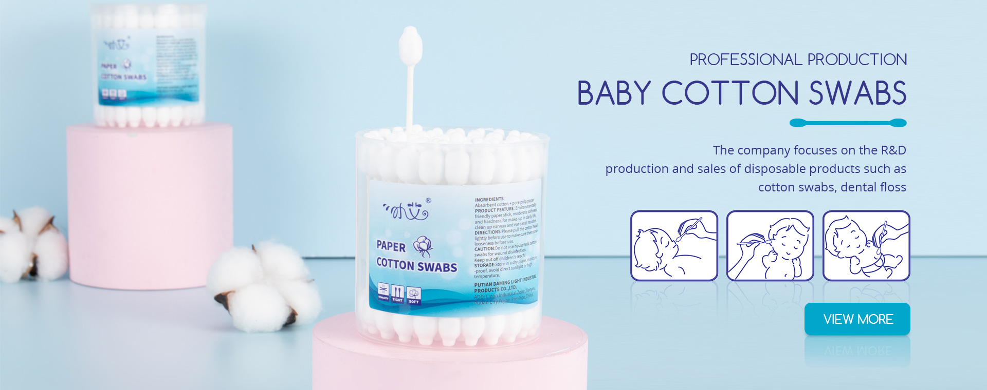 organic baby cotton swabs