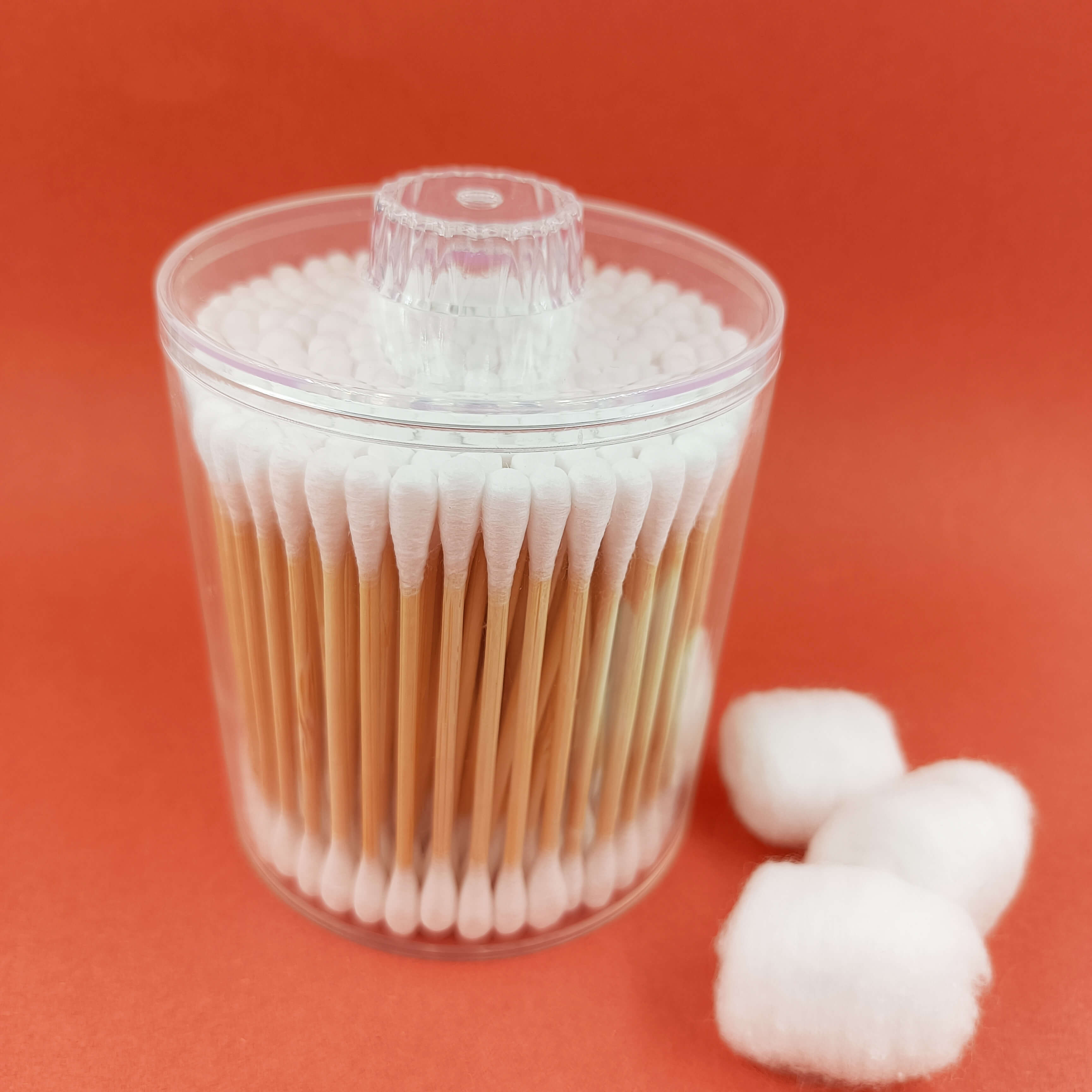 Transparent box Environmental friendly paper Stick Cotton swabs 200 PCS