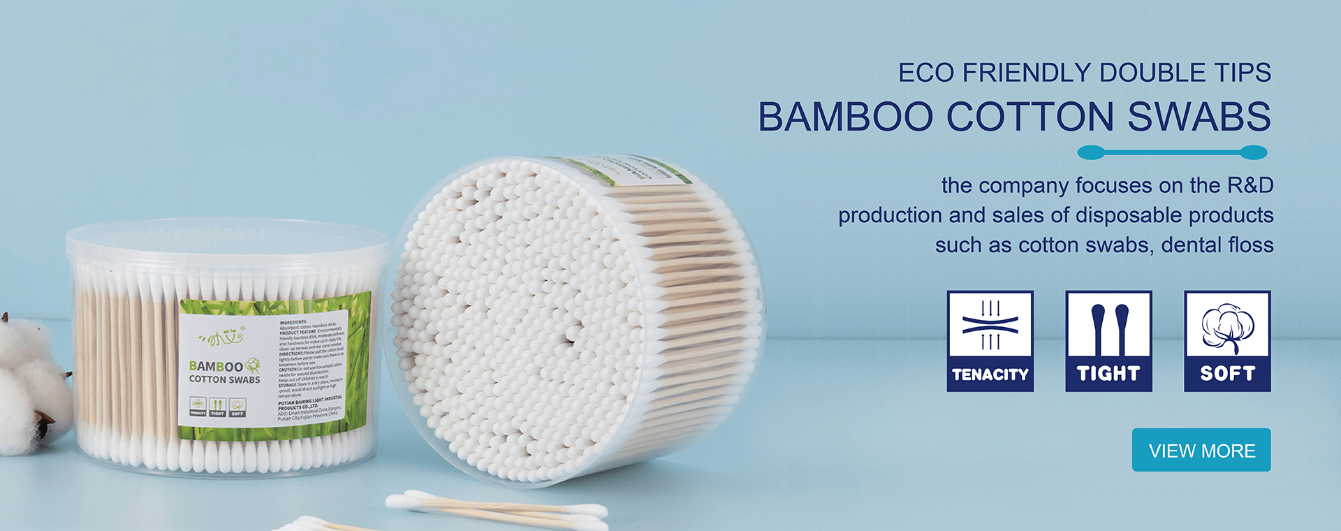 double tip bamboo cotton swab