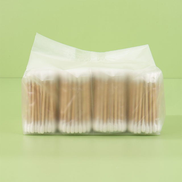 800pcs Hot Selling Bamboo Stick Cotton Swabs in Zipper Bag