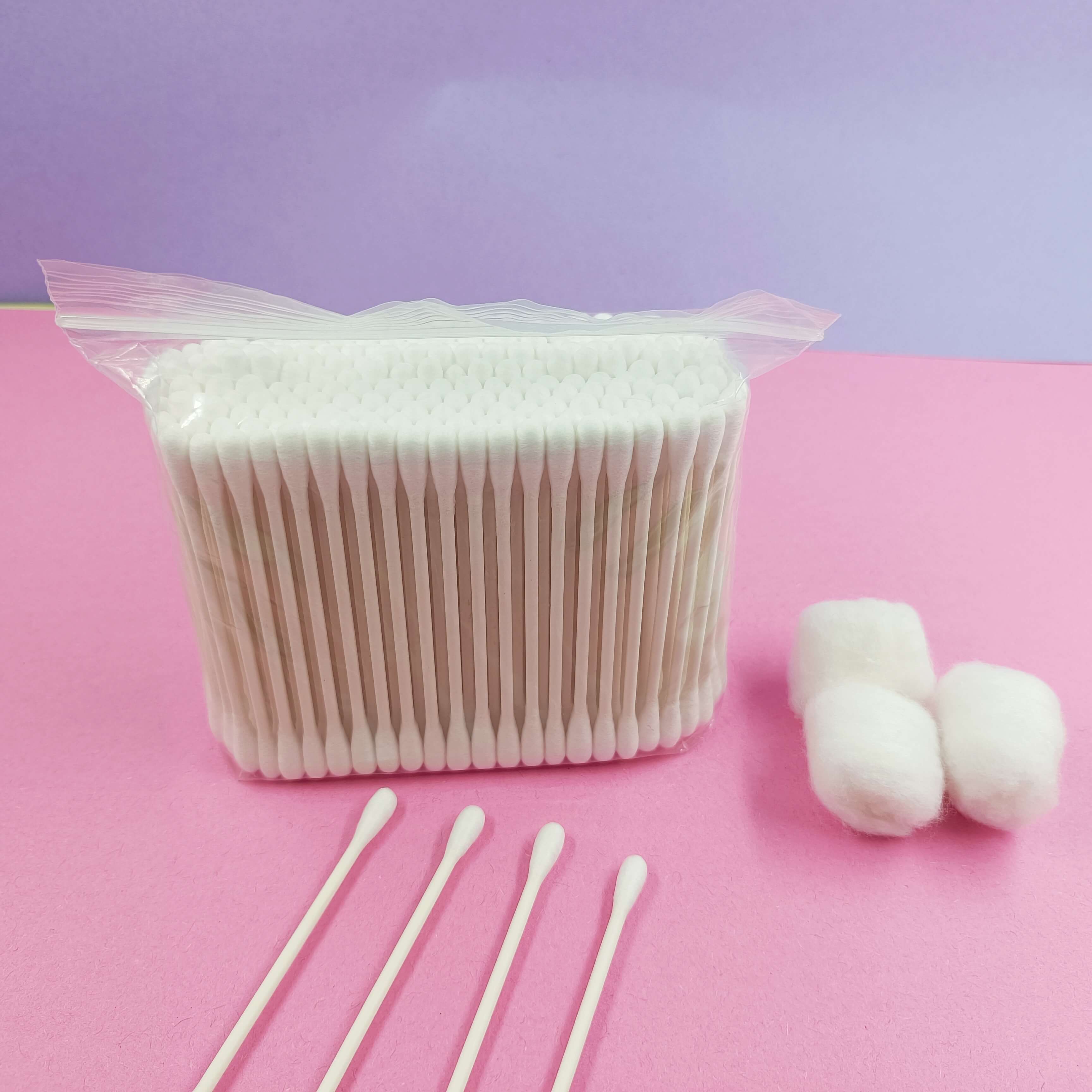 Ziploc Bag Paper Stick Cotton Swabs 200pcs